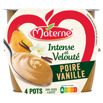 Materne Coupelle Intense & Velouté Poire Vanille Materne 4x97g