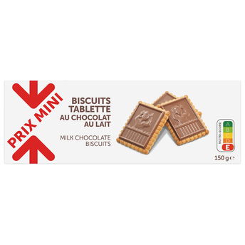 Image de Biscuits tablette au chocolat lait PRIX MINI
