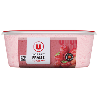 Image de U
Sorbet plein fruit fraise - bac 1L