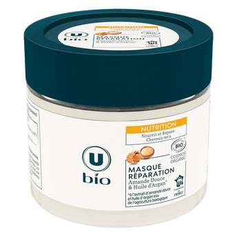 Image de U BIO
Masque capillaire Réparation Cheveux secs, amande douce et huile d'argan