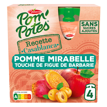 Image de Compotes Gourdes Recettes du Monde Casablanca Pomme Mirabelle Touche de Figue Barbarie POM'POTES