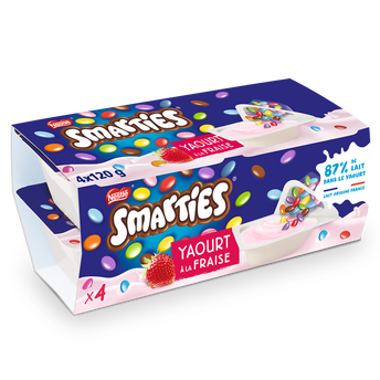 Image de Yaourts Enfant Fraise SMARTIES - 4 pots de