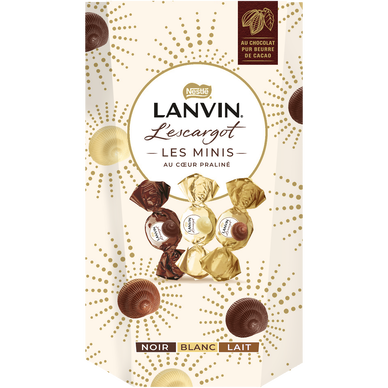 L'escargot mini au chocolat trio LANVIN, boîte de 140g - Super U