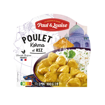 Image de Poulet korma et son riz PAUL&LOUISE barquette