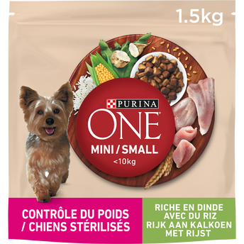 Image de Croquettes pour petit chien Mini Contrôle du poids Dinde PURINA ONE