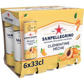 Image de Boisson Gazeuse aromatisée Clémentine Pêche SAN PELLEGRINO MOMENTI