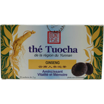 Image de Thé Tuocha au ginseng MONT ASIE, 20 sachets