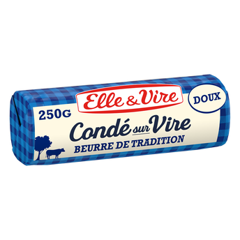 Image de Beurre de tradition doux Condé sur vire ELLE&VIRE - rouleau