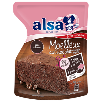 Image de Préparation à Cuire Gâteau Moelleux Chocolat ALSA