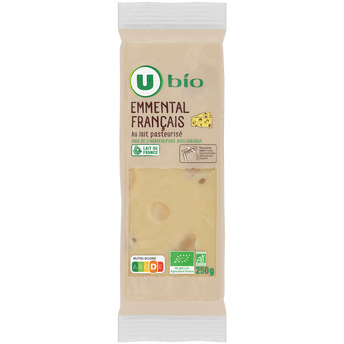 Image de U BIO
Fromage au lait pasteurisé Emmental français  31%mg