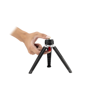 Mini Trépied Polyvalent Alliage - Pour Projecteur, Smartphone, Appareil Photo - Rotule 360° Et Vis 1/4 - Hauteur 20 Cm Max