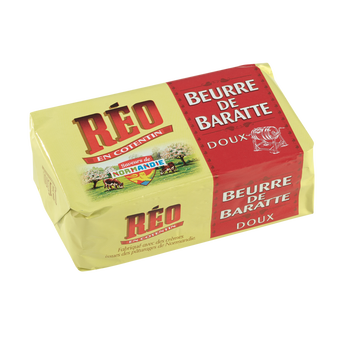 Image de Beurre doux de baratte REO, plaquette de
