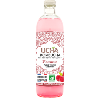 Image de Thé fermenté pétillant framboise vivify KOMBUCHA, bouteille