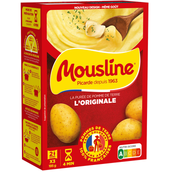 Image de Purée nature MOUSLINE, 3 sachets x2 personnes