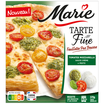 Marie Tarte Fine Tomate Cerises Mozzarella Compotée De Pesto Marie 370g