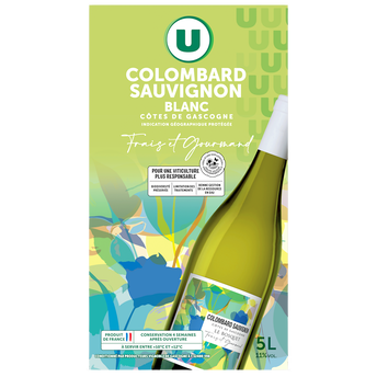 Image de U
Vin blanc IGP Côtes de Gascogne Colombard Sauvignon  fontaine à vin