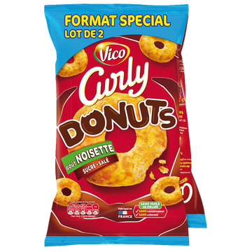 Curly Donuts Noisette Curly Vico, 2x100g