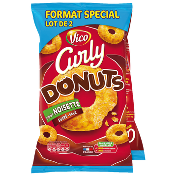 Curly Donuts Noisette Curly Vico, 2x100g