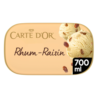 Image de Bac de crème glacée saveur rhum raisin CARTE D'OR