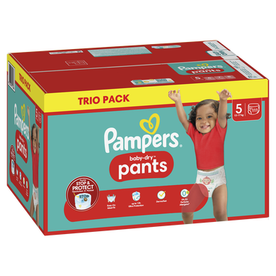 Pampers Couches Baby-Dry Nappy Pants Taille 5 Géant (12-17Kg) x36