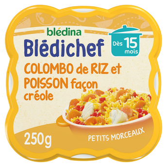 Image de Plat bébé colombo de riz poisson dès 15 mois BLEDICHEF BLEDINA