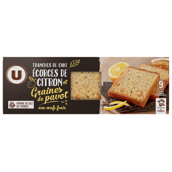 Image de U
Tranches de cakes écorces de citron & graines de pavot