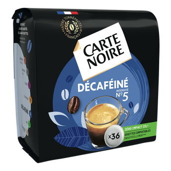 Image de Café dosettes CARTE NOIRE DÉCAFÉINÉ N°5 - France - compatible SENSEO