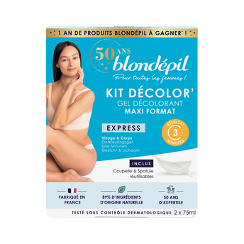 Image de Gel décolorant visage et corps BLONDEPIL, 2x75ml soit