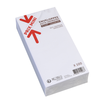 Image de Enveloppe auto-adhésive 110x220mm 70g x100 - PRIX