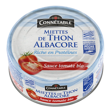 Connetable Miettes De Thon Albacore Bio Msc Connetable, 160g