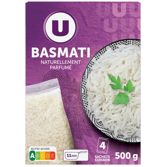 Image de U
Riz long basmati  4 sachets cuisson de 125g