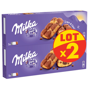 Image de Gâteaux fourrés au chocolat Cake & Choc MILKA - 2 boîtes de