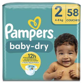 Image de Couches Baby-dry PAMPERS T2