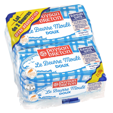 Paysan Breton Beurre Moulé Doux 82%mg Paysan Breton 2x250g