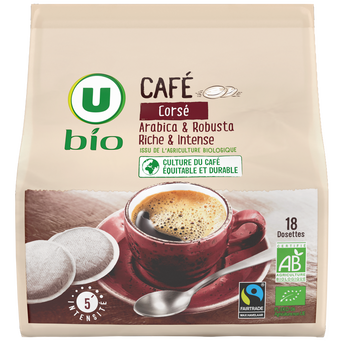 Image de U BIO
Café dosettes Bio corsé N°5 - compatible NESPRESSO