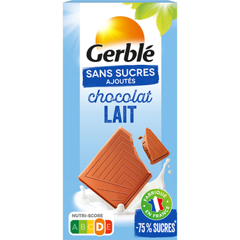 Image de GERBLE - Chocolat lait sans sucres ajoutés