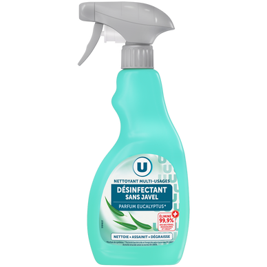 Nettoyant désinfectant sans javel multi usages spray de 500ml - Super U,  Hyper U, U Express 
