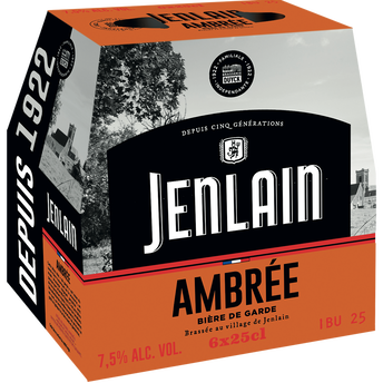 Image de Bière ambrée JENLAIN 7,5°, pack de 6 de