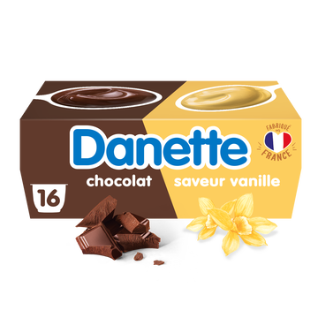 Danone Crème Dessert Vanille Chocolat Danette - 16x115g