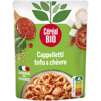 Image de Cappelletti  Chèvre Tofu Epinards repas express CEREAL BIO