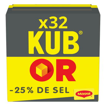 Image de Bouillon cube Kub Or -25% de sel MAGGI, boite de 16 cubes