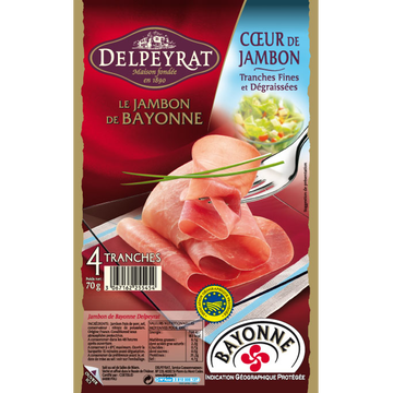 Delpeyrat Coeur De Jambon De Bayonne Delpeyrat, 4x70g