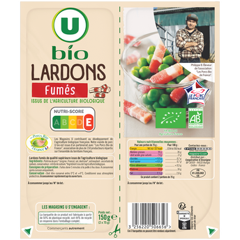 Image de U BIO
Lardons fumés