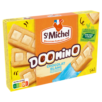 Image de Gâteau avec nappage au chocolat blanc doomino ST MICHEL
