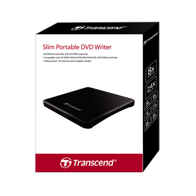 Graveur DVD externe TRANSCEND TS8XDVDSK noir, 8X - Super U, Hyper