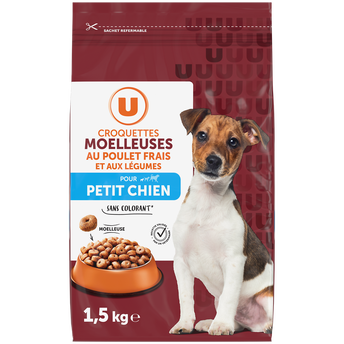 Image de U
Croquettes pour petit chien moelleuses poulet frais&légumes