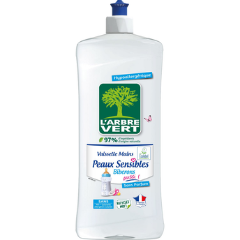 Image de Liquide vaisselle mains biberons peaux sensibles ARBRE VERT flacon