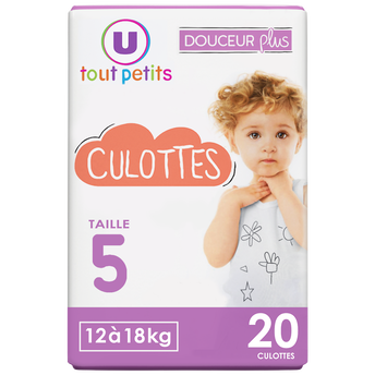 Image de U TOUT PETITS
Couches-Culottes douceur plus t5 12/18kg