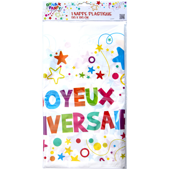 Image de Nappe DYNASTRIB Joyeux Anniversaire Party en plastique
