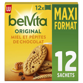 Image de Biscuits Petit déjeuner miel et pépites de chocolat Belvita LU